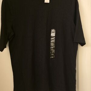 Banana Republic Black Mock Neck Tshirt Size M